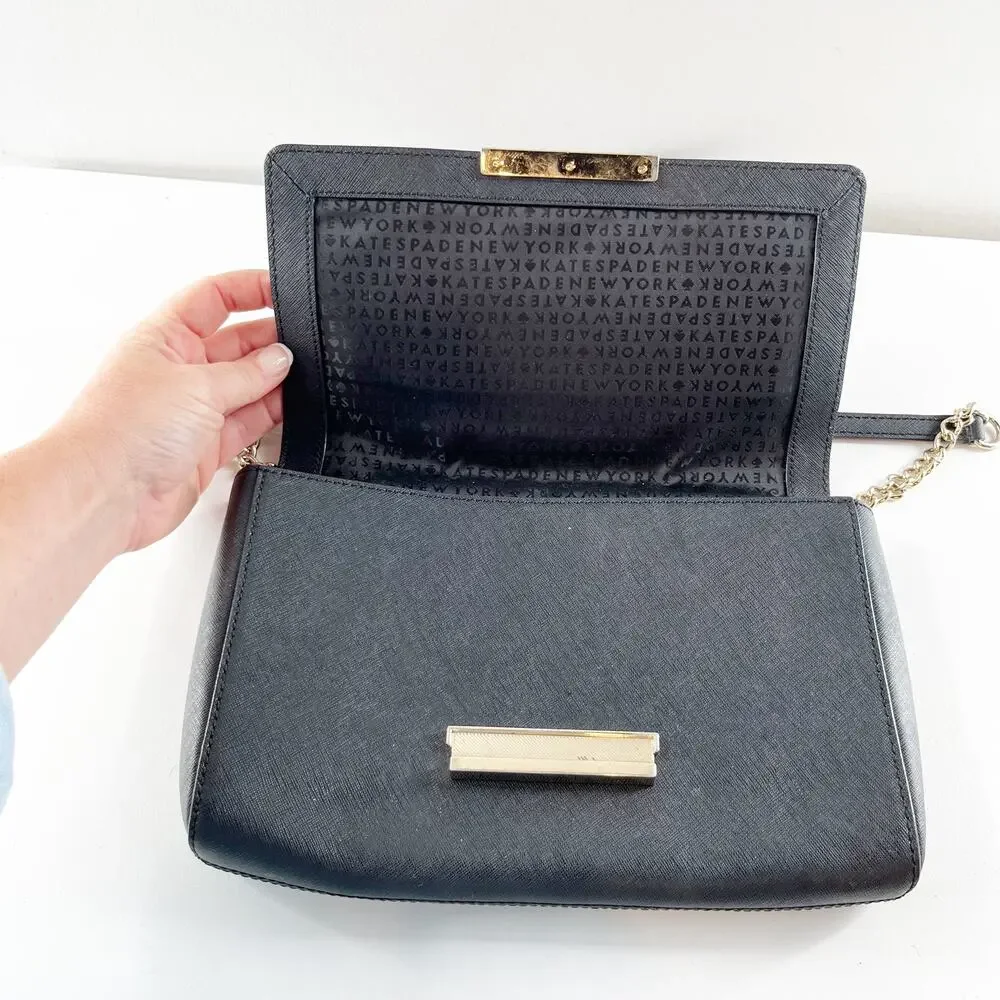 Kate Spade New York Maiden Way Saffiano Remi Crossbody Bag Black